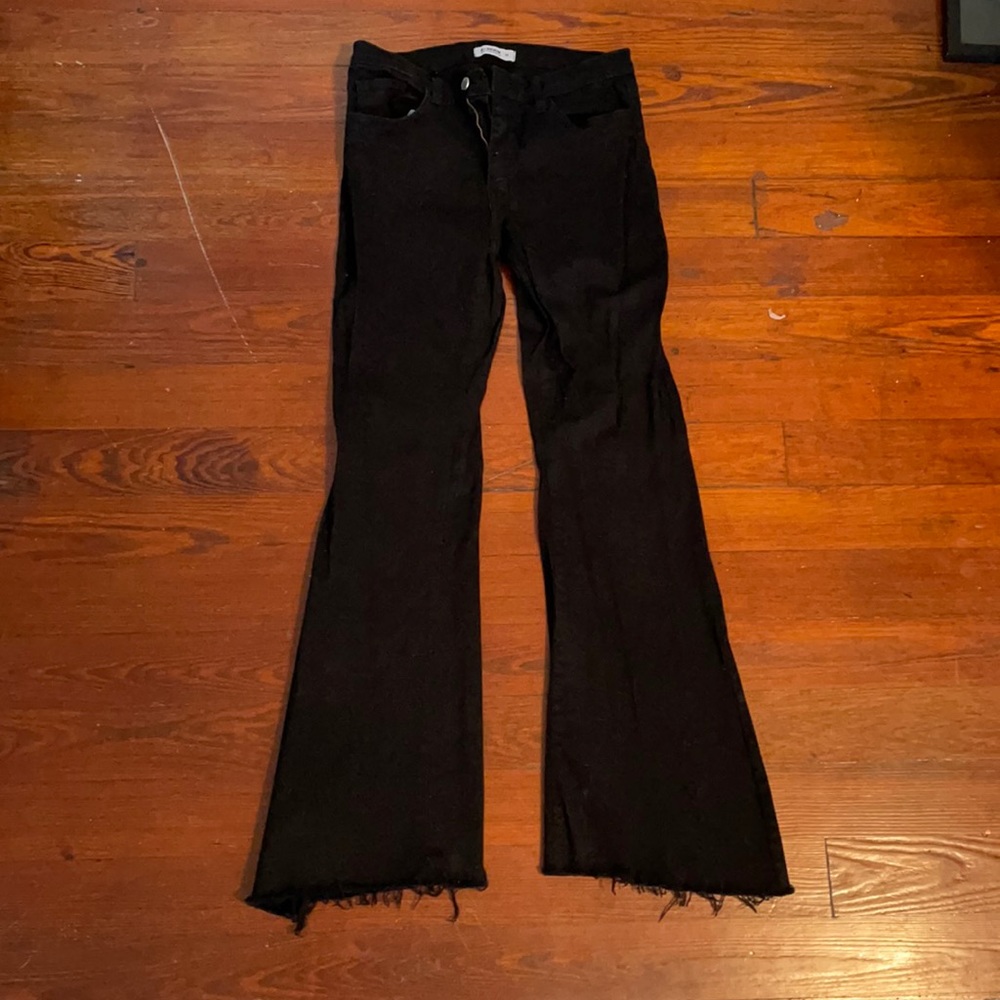 O2 Denim Black Flare Jeans